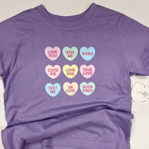 Sweet Wink Conversation Hearts t-shirt size 5-6yr